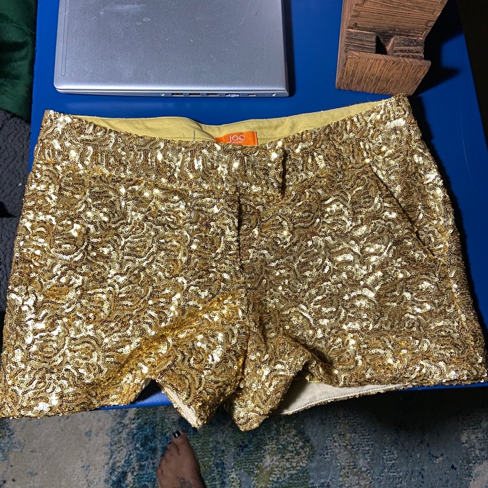 Gold Sequin Shorts!